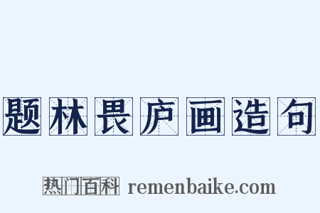 题林畏庐画造句是什么意思的图片